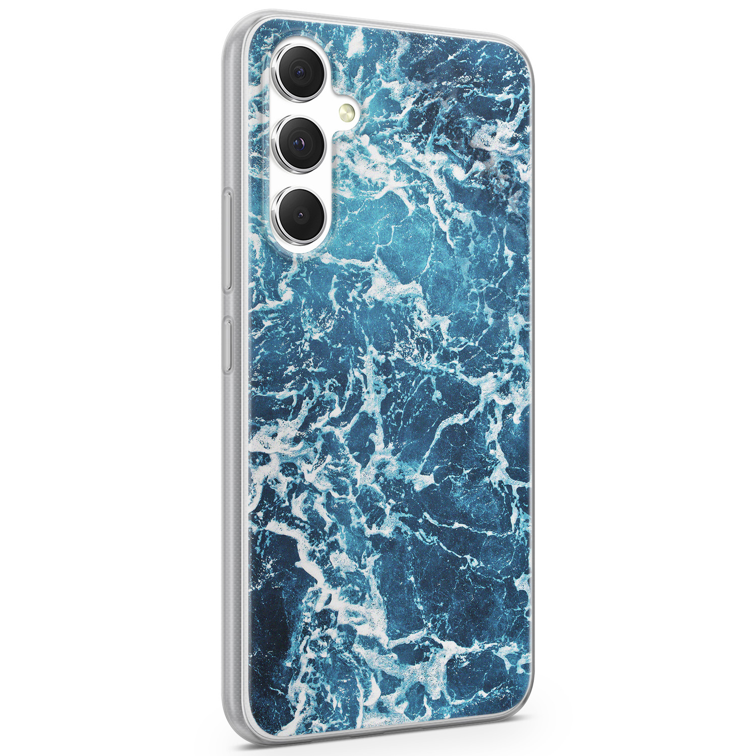 Leuke Telefoonhoesjes Samsung Galaxy A54 siliconen hoesje - Ocean blue