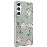 Leuke Telefoonhoesjes Samsung Galaxy A54 siliconen hoesje - Bloemetjes