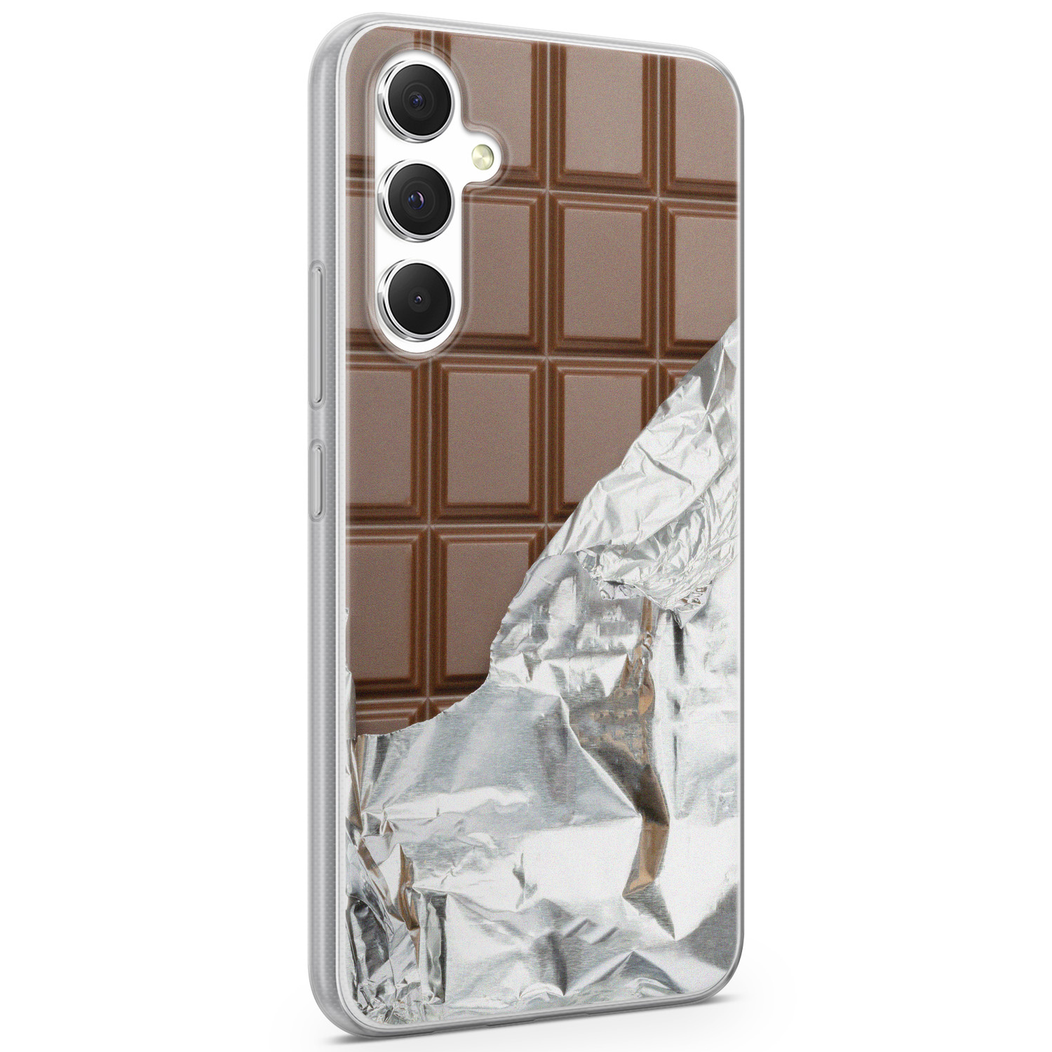 Leuke Telefoonhoesjes Samsung Galaxy A54 siliconen hoesje - Chocoladereep