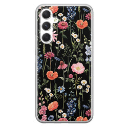 Leuke Telefoonhoesjes Samsung Galaxy A54 siliconen hoesje - Dark flowers