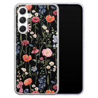 Leuke Telefoonhoesjes Samsung Galaxy A54 siliconen hoesje - Dark flowers