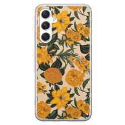 Leuke Telefoonhoesjes Samsung Galaxy A54 siliconen hoesje - Retro flowers