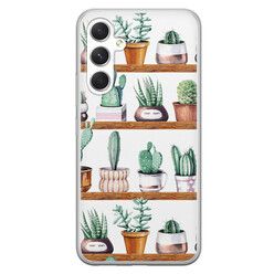 Leuke Telefoonhoesjes Samsung Galaxy A54 siliconen hoesje - Cactus