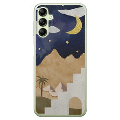 Leuke Telefoonhoesjes Samsung Galaxy A14 siliconen hoesje - Desert night