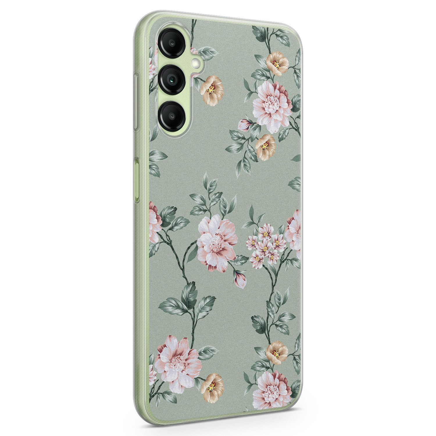 Leuke Telefoonhoesjes Samsung Galaxy A14 siliconen hoesje - Bloemetjes