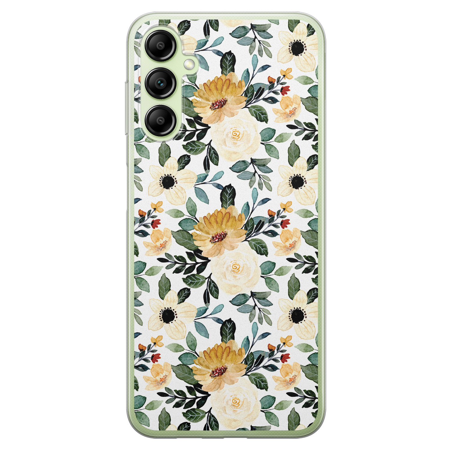 Leuke Telefoonhoesjes Samsung Galaxy A14 siliconen hoesje - Lovely flower