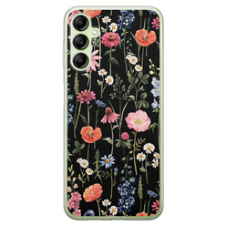 Leuke Telefoonhoesjes Samsung Galaxy A14 siliconen hoesje - Dark flowers