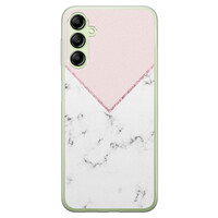Leuke Telefoonhoesjes Samsung Galaxy A14 siliconen hoesje - Marmer roze grijs