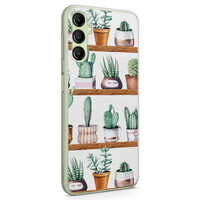 Leuke Telefoonhoesjes Samsung Galaxy A14 siliconen hoesje - Cactus