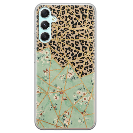 Luipaard flower print