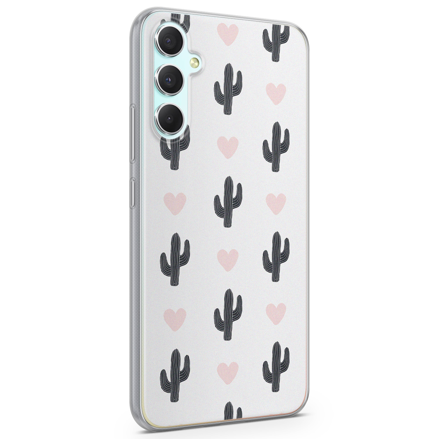 Leuke Telefoonhoesjes Samsung Galaxy A34 siliconen hoesje - Cactus love