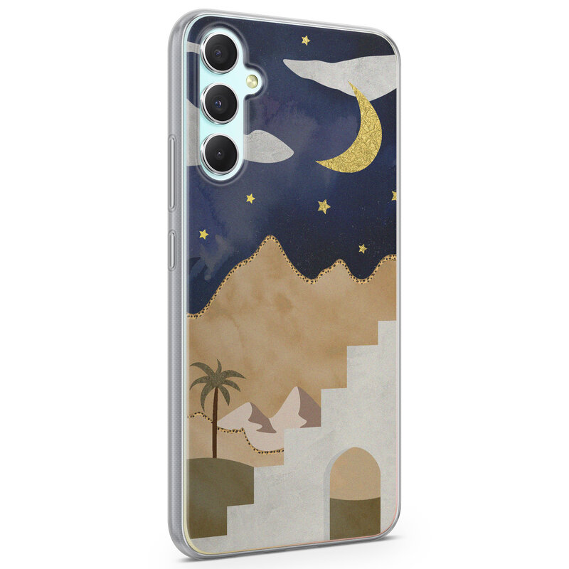 Leuke Telefoonhoesjes Samsung Galaxy A34 siliconen hoesje - Desert night