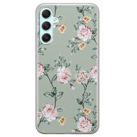 Leuke Telefoonhoesjes Samsung Galaxy A34 siliconen hoesje - Bloemetjes