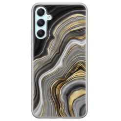 Leuke Telefoonhoesjes Samsung Galaxy A34 siliconen hoesje - Golden agate
