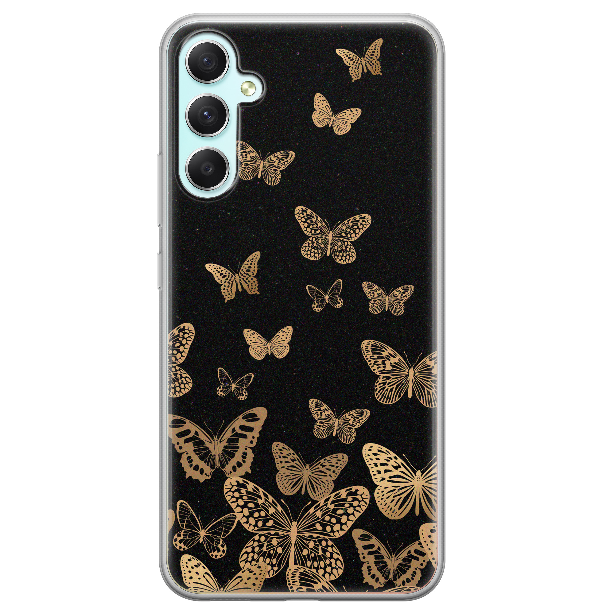 Leuke Telefoonhoesjes Samsung Galaxy A34 siliconen hoesje - Vlinders