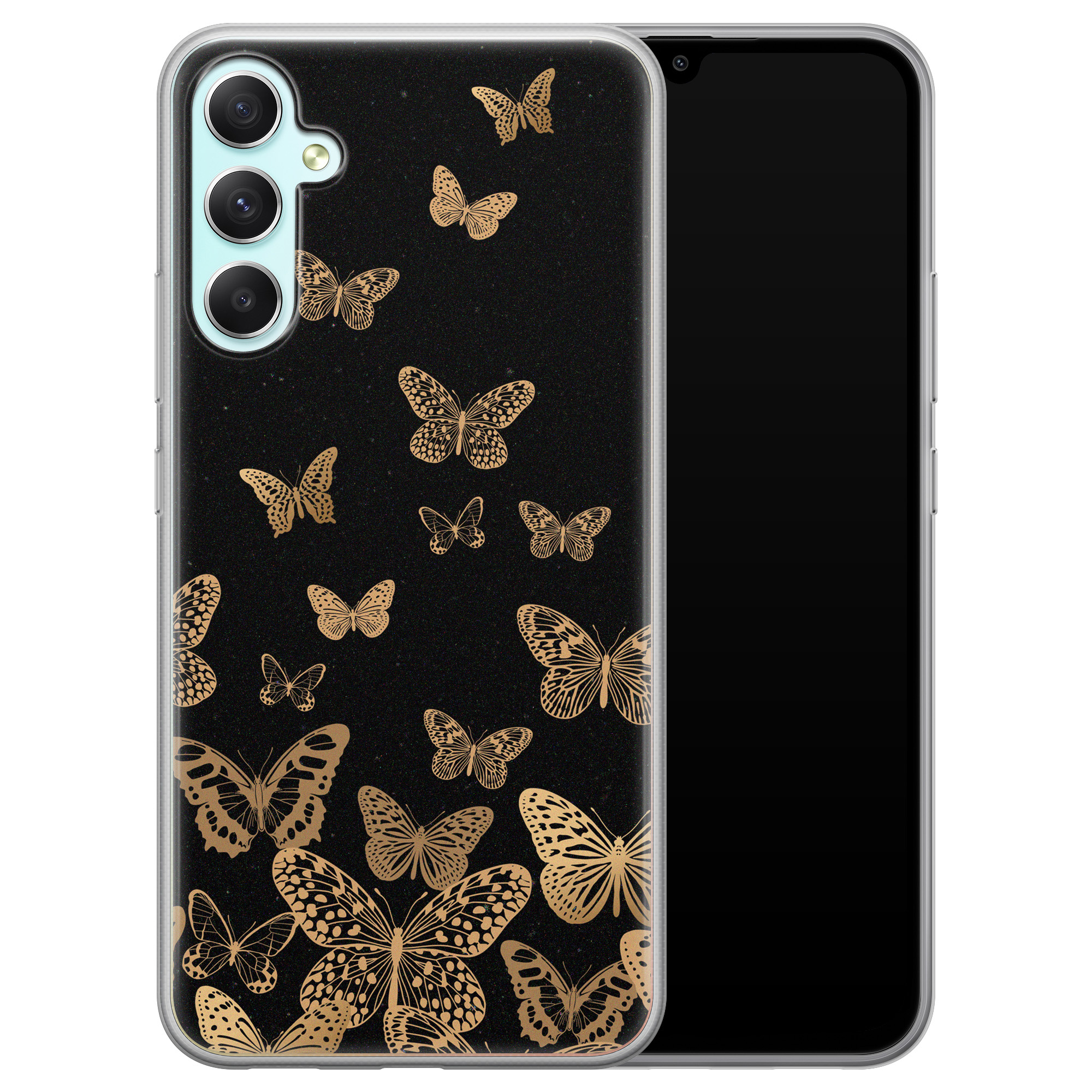 Leuke Telefoonhoesjes Samsung Galaxy A34 siliconen hoesje - Vlinders