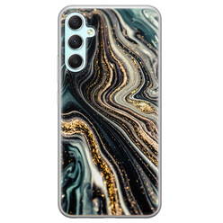 Leuke Telefoonhoesjes Samsung Galaxy A34 siliconen hoesje - Marmer swirl