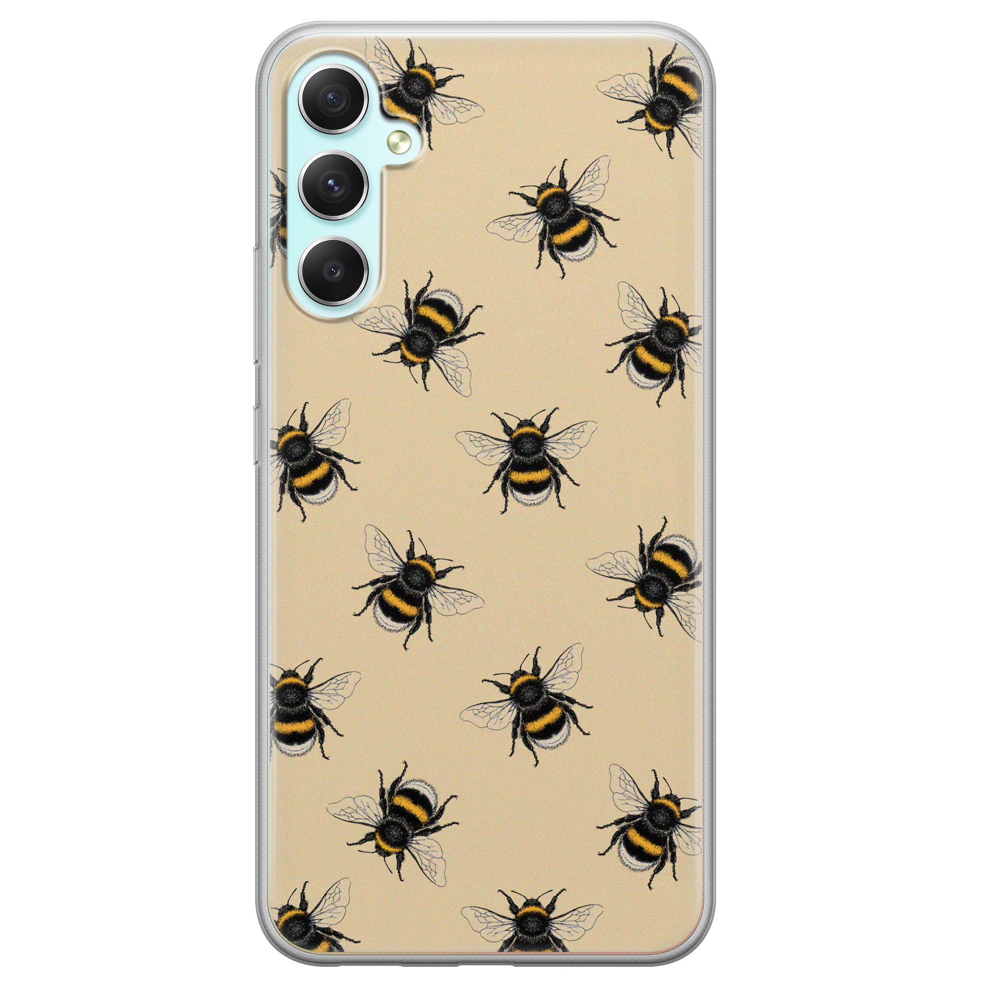 Leuke Telefoonhoesjes Samsung Galaxy A34 siliconen hoesje - Bee happy