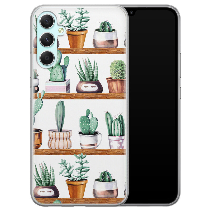 Leuke Telefoonhoesjes Samsung Galaxy A34 siliconen hoesje - Cactus