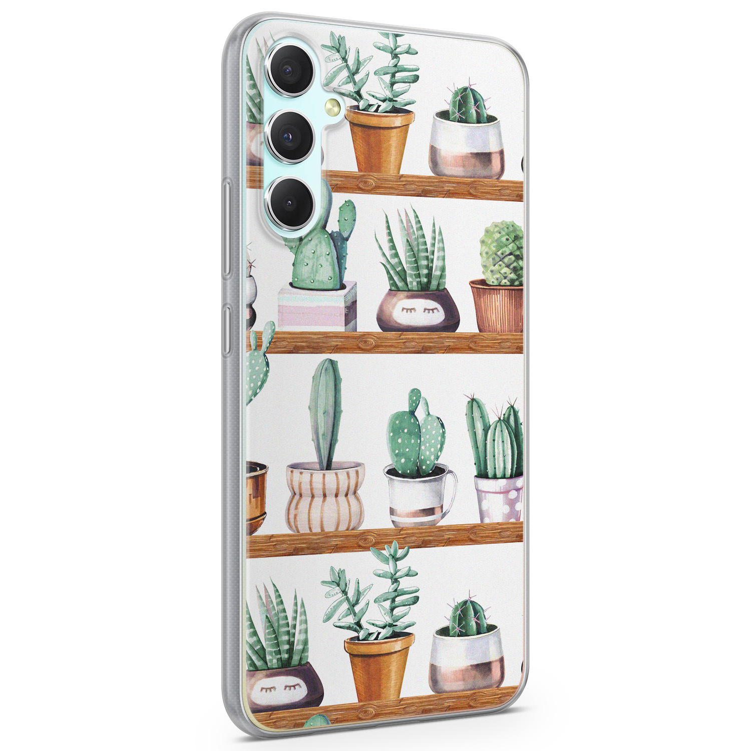 Leuke Telefoonhoesjes Samsung Galaxy A34 siliconen hoesje - Cactus
