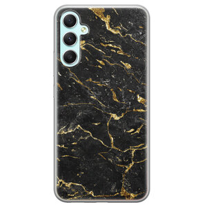 Leuke Telefoonhoesjes Samsung Galaxy A34 siliconen hoesje - Marmer zwart goud