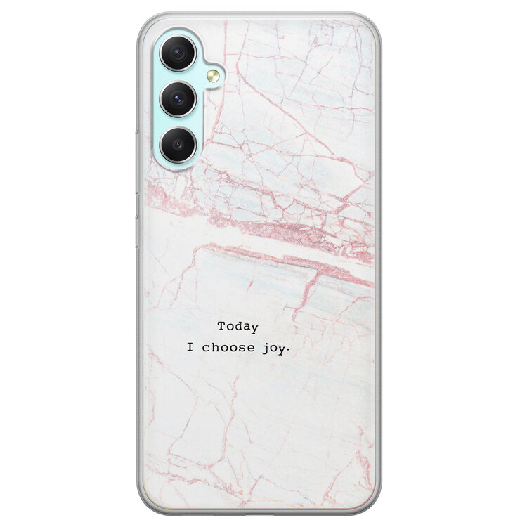 Leuke Telefoonhoesjes Samsung Galaxy A34 siliconen hoesje - Today I choose joy