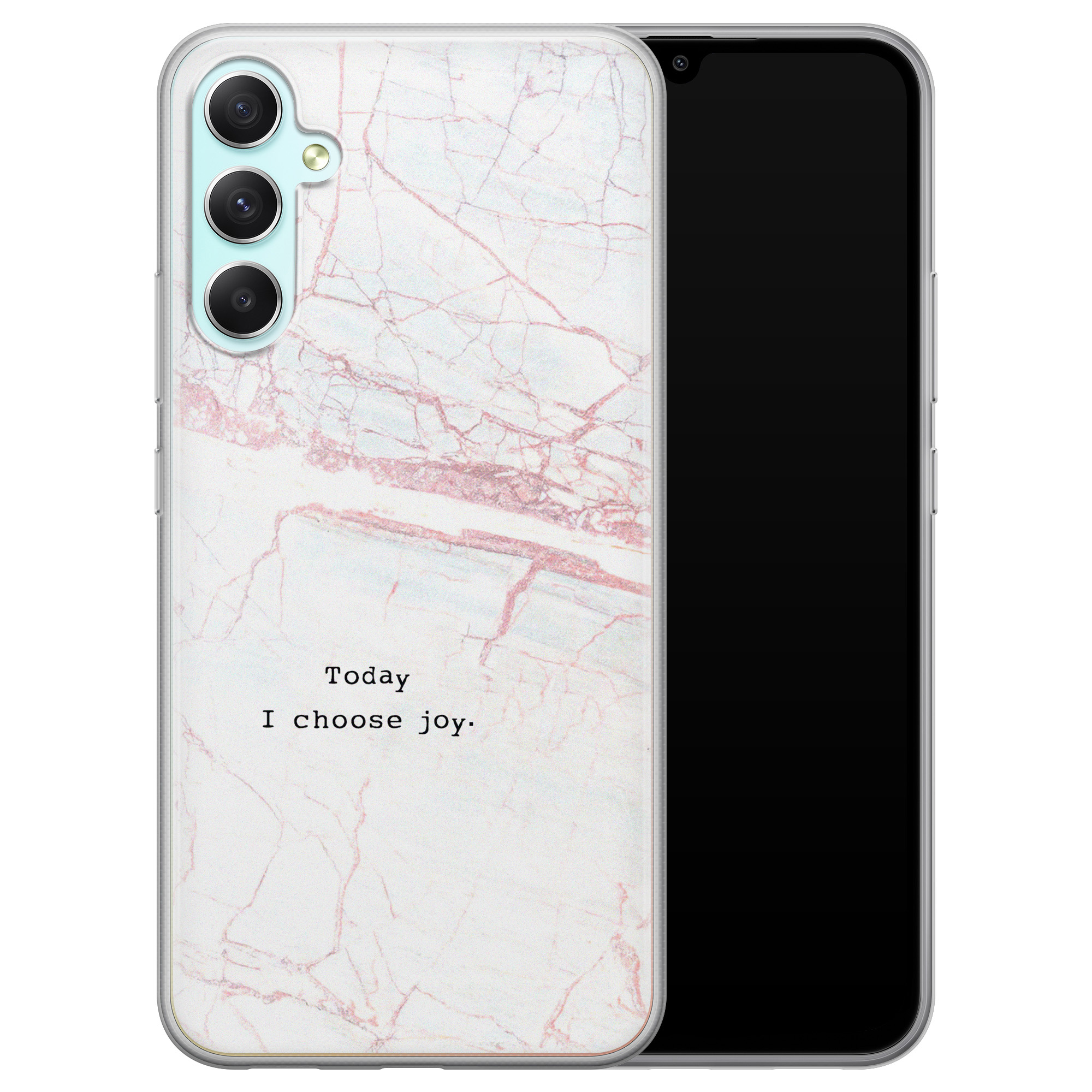 Leuke Telefoonhoesjes Samsung Galaxy A34 siliconen hoesje - Today I choose joy