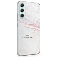 Leuke Telefoonhoesjes Samsung Galaxy A34 siliconen hoesje - Today I choose joy