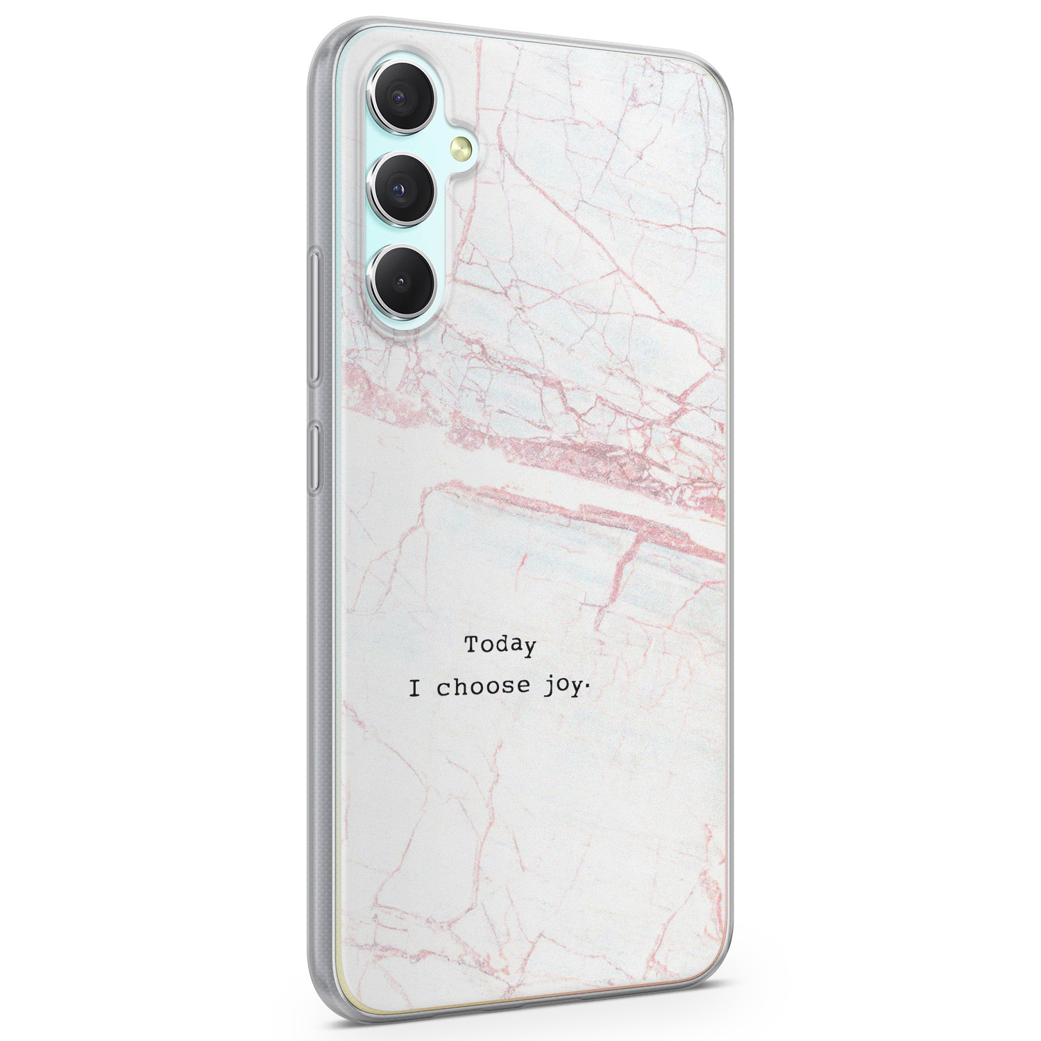 Leuke Telefoonhoesjes Samsung Galaxy A34 siliconen hoesje - Today I choose joy
