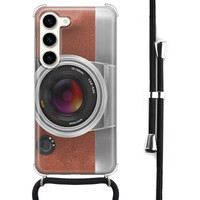 Leuke Telefoonhoesjes Samsung Galaxy S23 hoesje met koord - Vintage camera