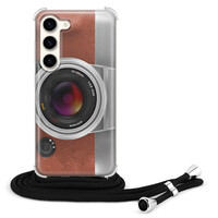 Leuke Telefoonhoesjes Samsung Galaxy S23 hoesje met koord - Vintage camera