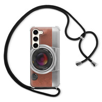Leuke Telefoonhoesjes Samsung Galaxy S23 hoesje met koord - Vintage camera