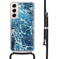 Leuke Telefoonhoesjes Samsung Galaxy S22 hoesje met koord - Oceaan
