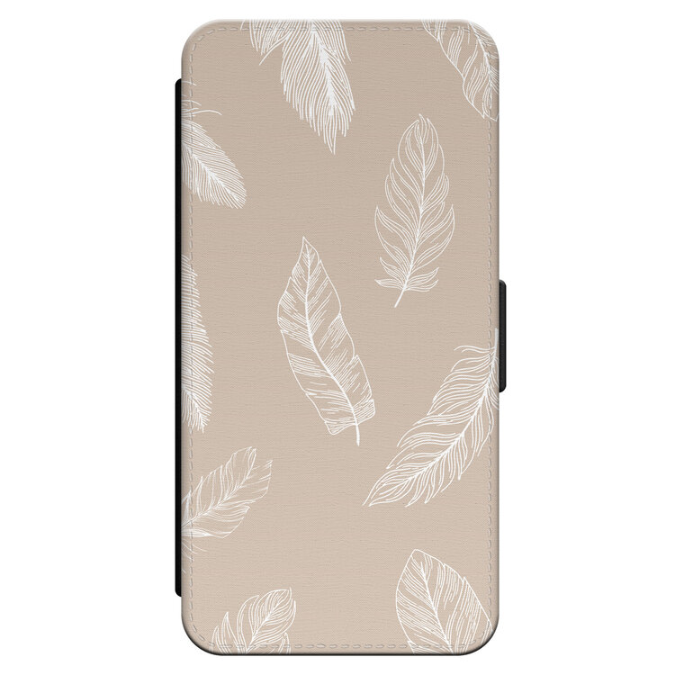 Leuke Telefoonhoesjes iPhone 14 bookcase leer - Veren