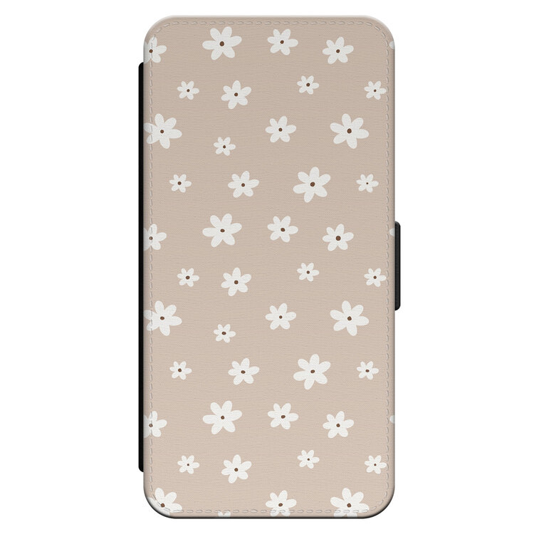 Leuke Telefoonhoesjes iPhone 14 bookcase leer - Cute flowers