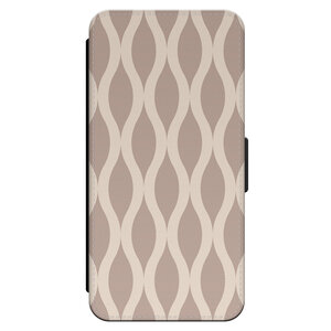 Leuke Telefoonhoesjes iPhone 14 bookcase leer - Abstract beige
