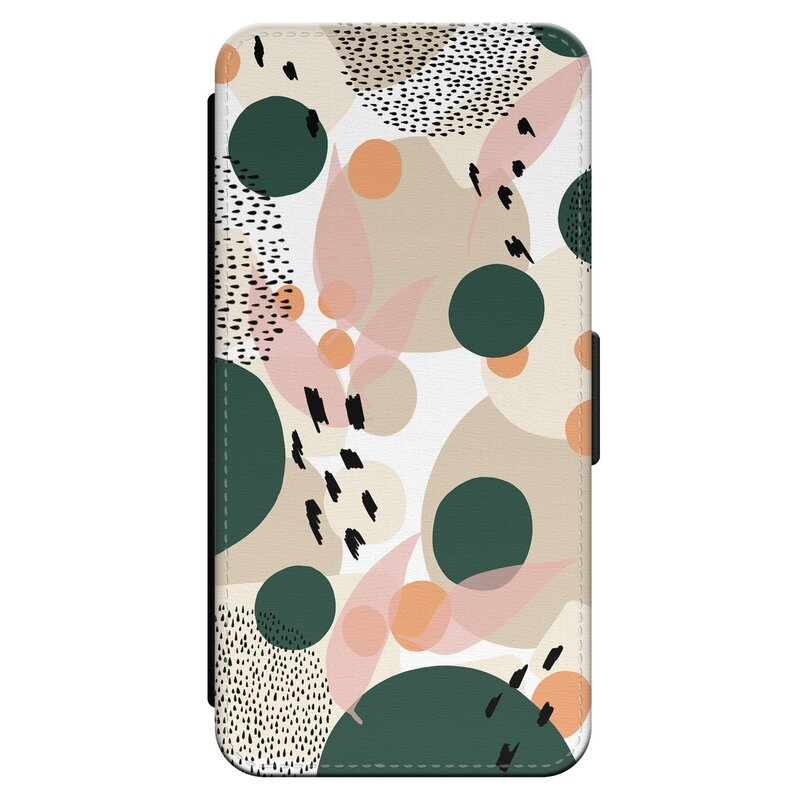 Leuke Telefoonhoesjes iPhone 14 Pro bookcase leer - Abstract print