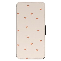 Leuke Telefoonhoesjes iPhone 14 Pro bookcase leer - Cute hearts