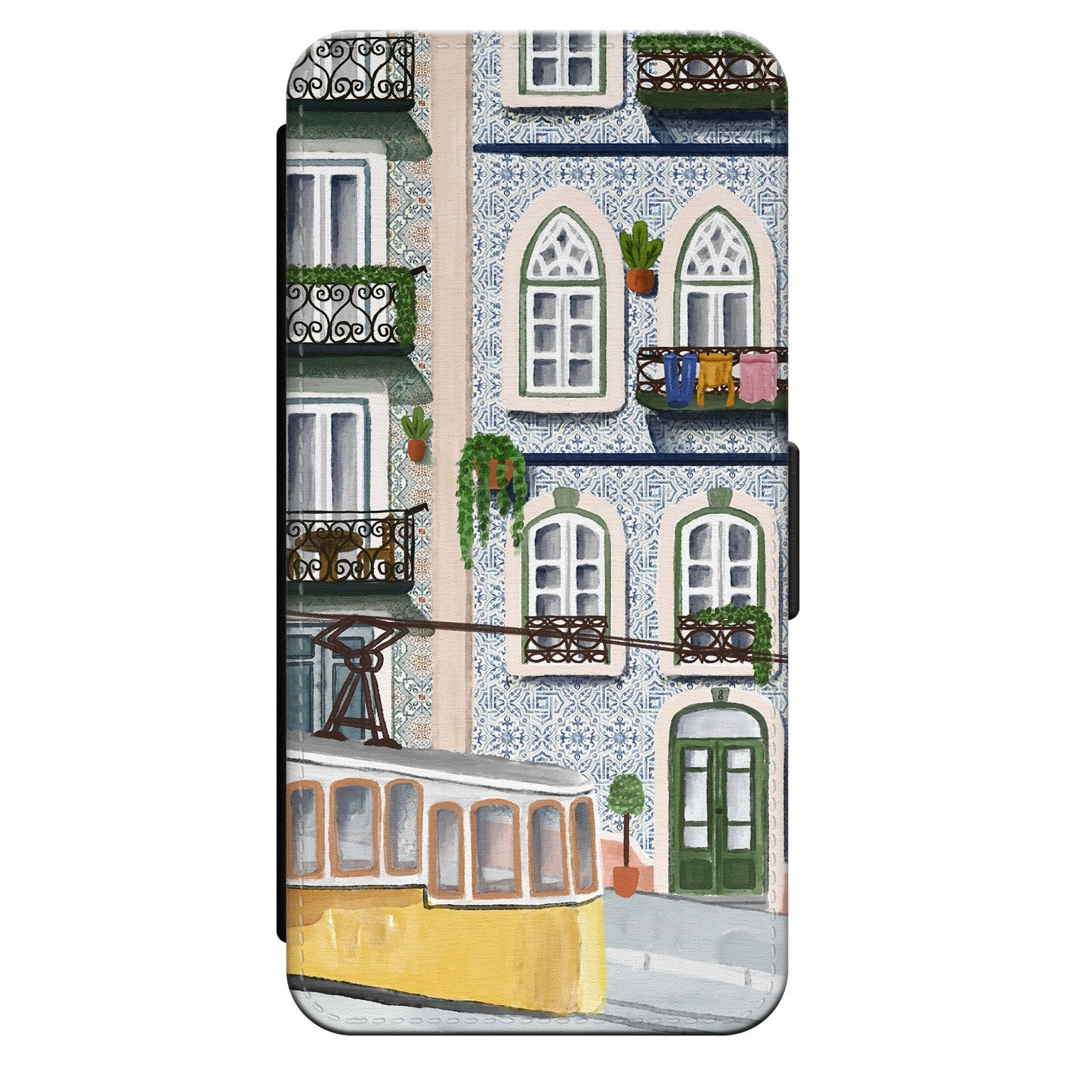 Leuke Telefoonhoesjes iPhone 14 Pro bookcase leer - Lissabon