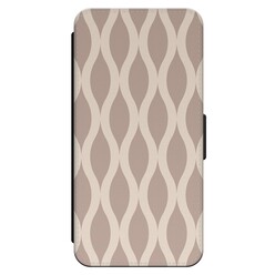 Leuke Telefoonhoesjes iPhone 14 Pro bookcase leer - Abstract beige