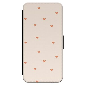 Leuke Telefoonhoesjes iPhone 14 Pro Max bookcase leer - Cute hearts