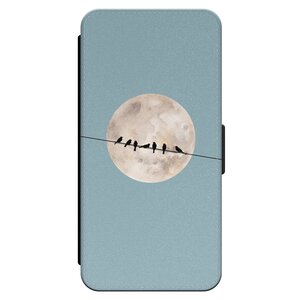 Leuke Telefoonhoesjes iPhone 14 Pro Max bookcase leer - Moon birds