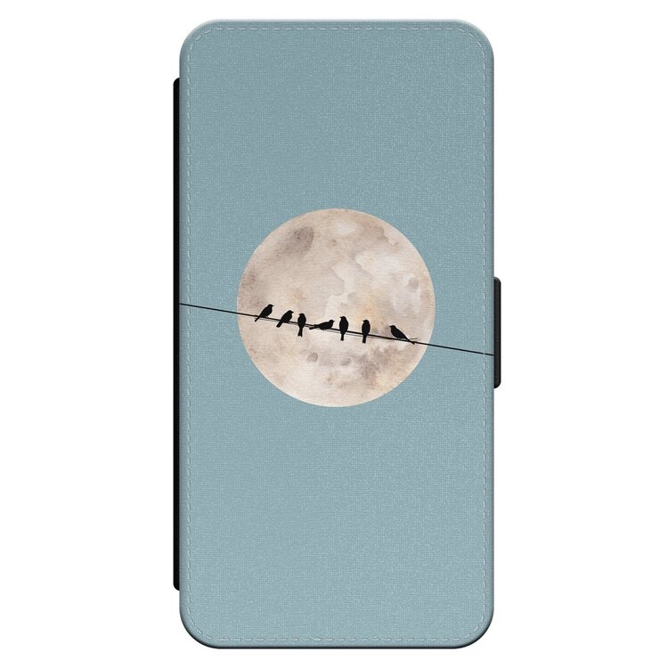Leuke Telefoonhoesjes iPhone 14 Pro Max bookcase leer - Moon birds