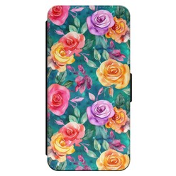 Leuke Telefoonhoesjes iPhone 14 Pro Max bookcase leer - Rozen