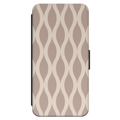 Leuke Telefoonhoesjes iPhone 14 Pro Max bookcase leer - Abstract beige