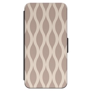 Leuke Telefoonhoesjes iPhone 14 Pro Max bookcase leer - Abstract beige