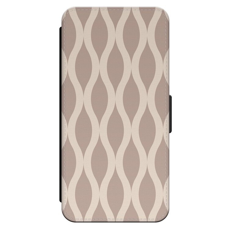 Leuke Telefoonhoesjes iPhone 14 Pro Max bookcase leer - Abstract beige
