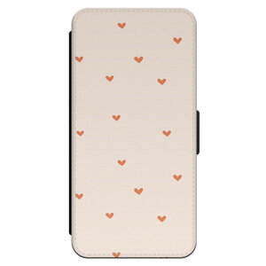 Leuke Telefoonhoesjes iPhone 13 bookcase leer - Cute hearts