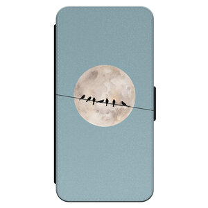 Leuke Telefoonhoesjes iPhone 13 bookcase leer - Moon birds