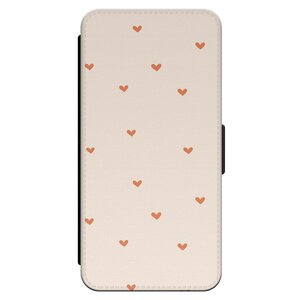 Leuke Telefoonhoesjes iPhone 13 Pro bookcase leer - Cute hearts